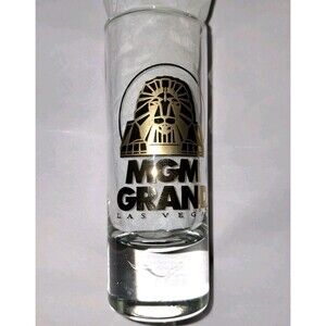 Vintage MGM Grand Hotel & Casino Las Vegas Tall Shooter Shot Glass Barware